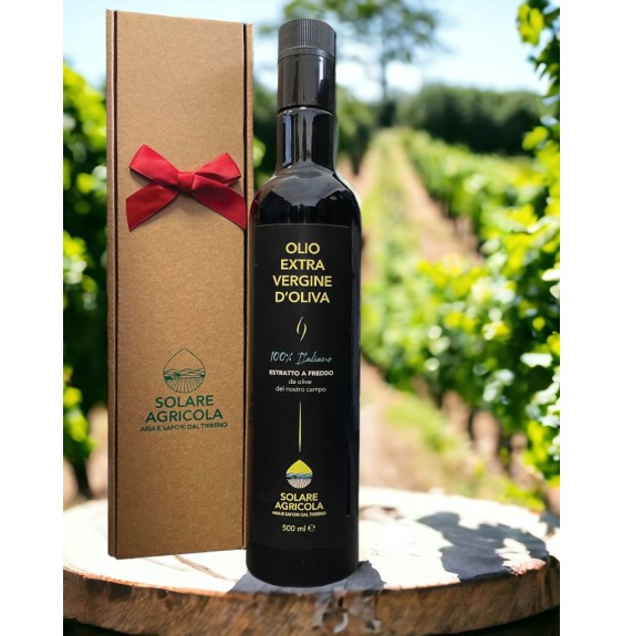 Confezione Regalo Bottiglia 500 ml Olio Extravergine D’Oliva